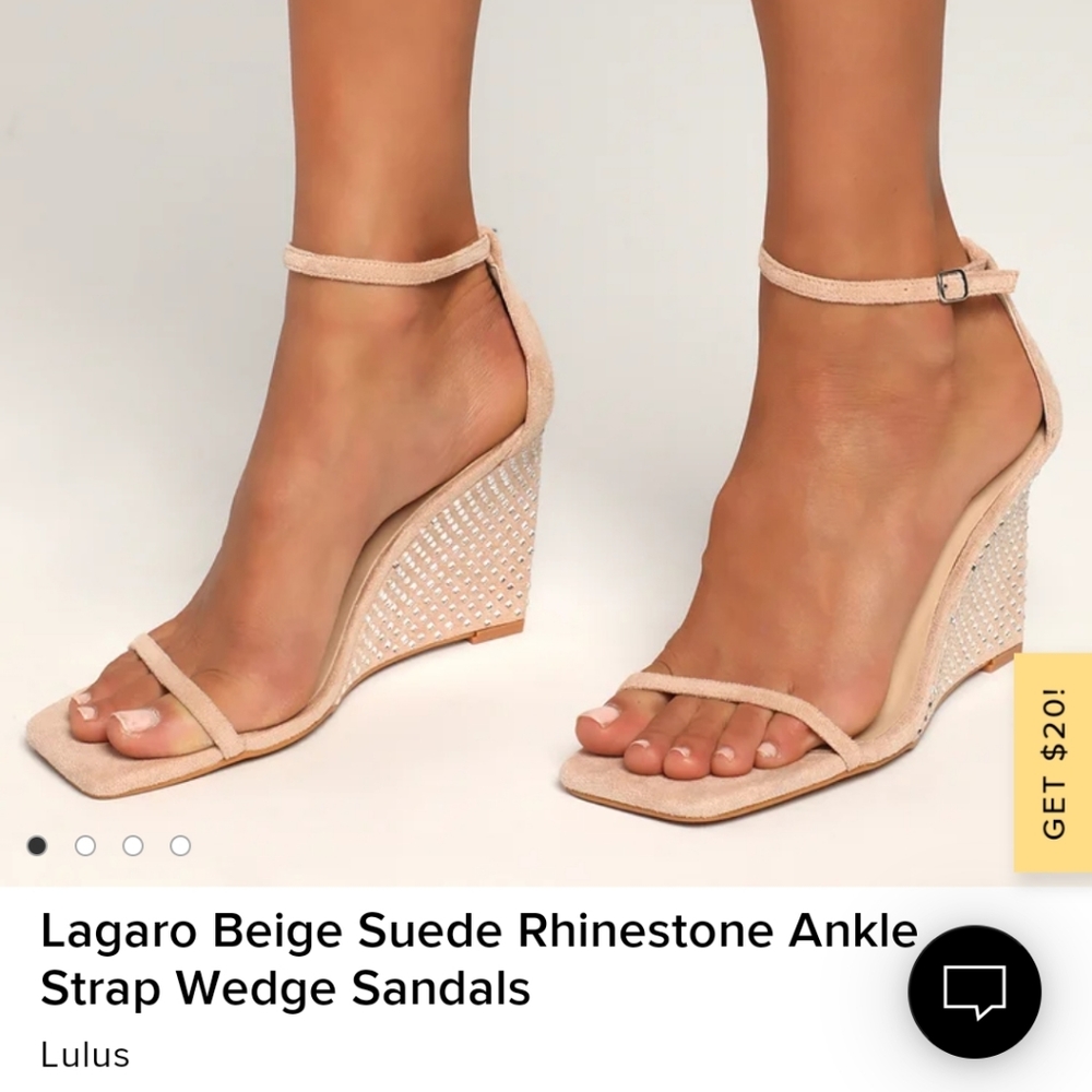 Lulu's wedge rhinestones sandals